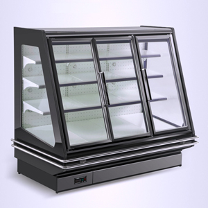 SG18ZA-beveled glass door cabinet